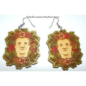 Handmade Bobby Hill as May Flower Queen Earrings(King of the Hill and Midsommar)